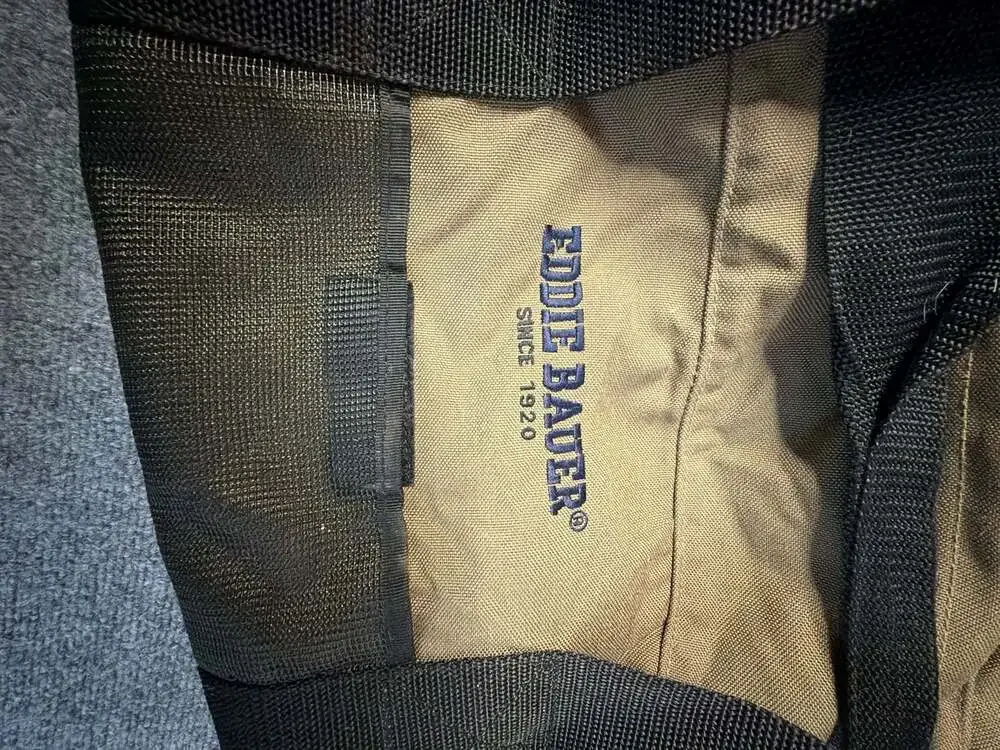 Eddie Bauer Canvas Duffle Bag Brown Travel Gym Bag